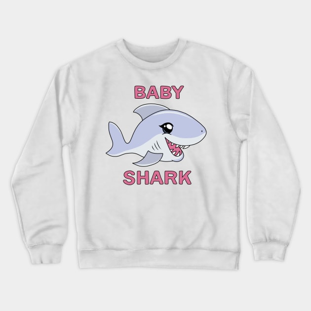 Kawaii Baby Shark Crewneck Sweatshirt by valentinahramov